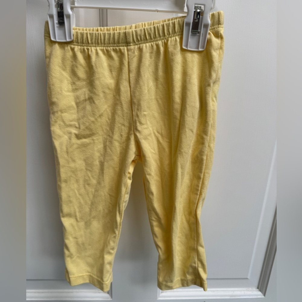 Kids Headquarters 3T Girls Yellow Capri Leggings Pants